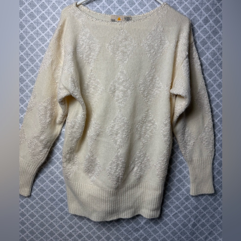 Claiborne Textured Cream Sweater